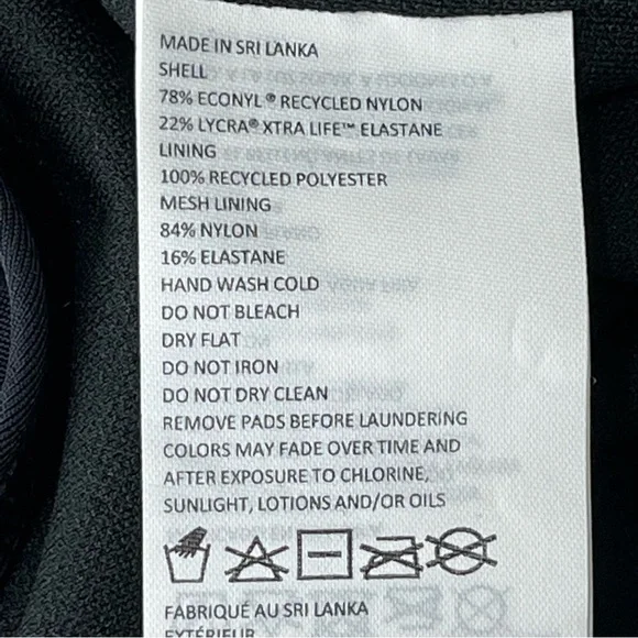 PRANA NWT MARINA ONE PIECE SWIMSUIT D/CUP BLACK 34D SMALL 32D EXTRA SMALL - Picture 11 of 12